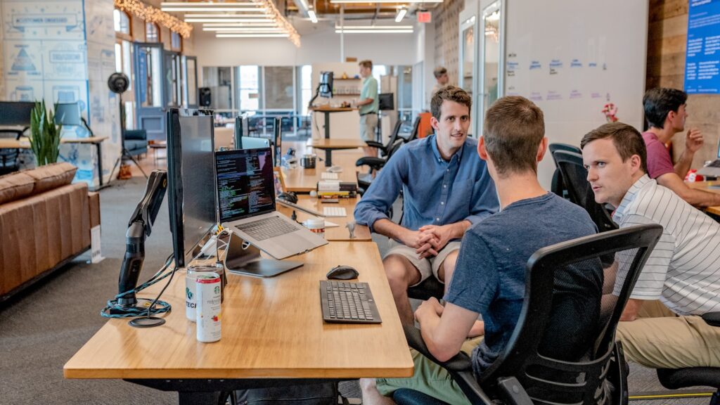Professionals meeting around a conference table