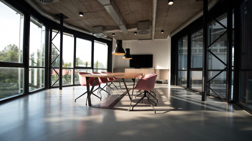 Modern technology office and research workspace